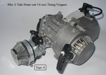 49CC 2-Takt Motor Pocketbike Dirtbike+Getriebe Vergaser Für Mini